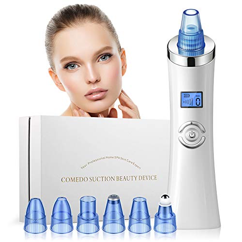 Limpiador de Poros, Extractor de punto negro Extractor de espinillas eléctrico Purificador de poros recargable Dispositivo de belleza facial con 6 sondas 5 modos