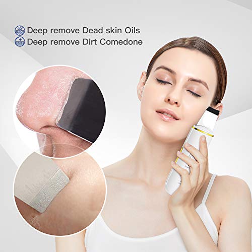 Limpiador Ultrasónico Facial, Skin Scrubber, Exfoliación de Cara, 4 Modos para Limpiar los Poros y Cuidar la Piel, USB Recargable, Dispositivo de Belleza