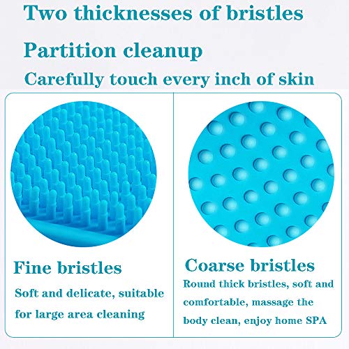 Limpiar Espalda Y Euerpo Cinturón Exfoliante Lavado Limpio Masaje Cepillo Baño, Toalla De Baño Casera De Doble Cara De Tira Larga Fuerte De Silicona