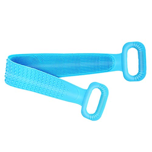 Limpiar Espalda Y Euerpo Cinturón Exfoliante Lavado Limpio Masaje Cepillo Baño, Toalla De Baño Casera De Doble Cara De Tira Larga Fuerte De Silicona
