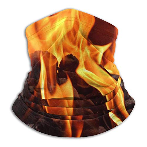 Linger In Carbón Hoguera Fuego Llama Cuello Polainas Calentador Bufanda a Prueba de Viento Pasamontañas Deportes al Aire Libre