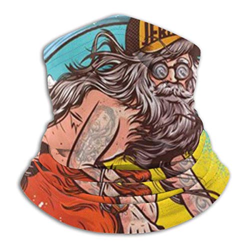 Linger In Surfing The Old Man Neck Warmer Headwear Face Scarf Unisex