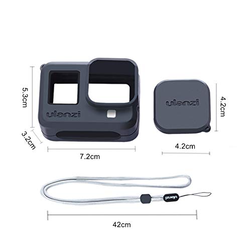 Linghuang Estuche Protector de Silicona para GoPro Hero 8 con Tapa de Lente