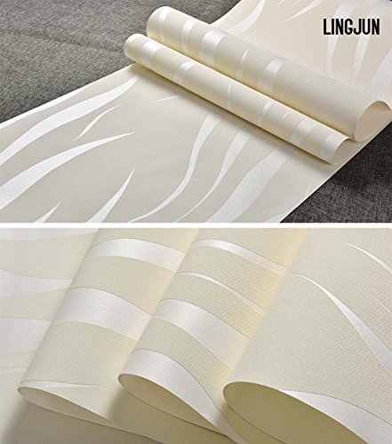 LINGJUN Moderna no tejido minimalista Patrón Planta de agua 3D Flocado en relieve del papel pintado rollo ONE SIZE Rosa Claro