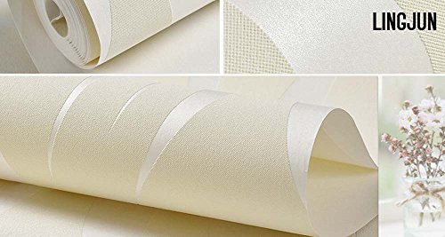 LINGJUN Moderna no tejido minimalista Patrón Planta de agua 3D Flocado en relieve del papel pintado rollo ONE SIZE Rosa Claro