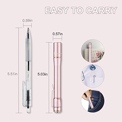 Linterna de diagnóstico profesional LED de Lumintop, con luz blanca Nichia, resistente a los golpes, de aluminio, 3 modos para enfermeros, médico, 2 pilas AAA, NICHIA Pink, 0