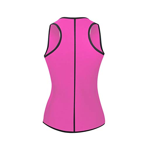 LIOOBO Chaleco Adelgazante para Sauna Entrenamiento Sudoración para Mujeres (Rosa roja)