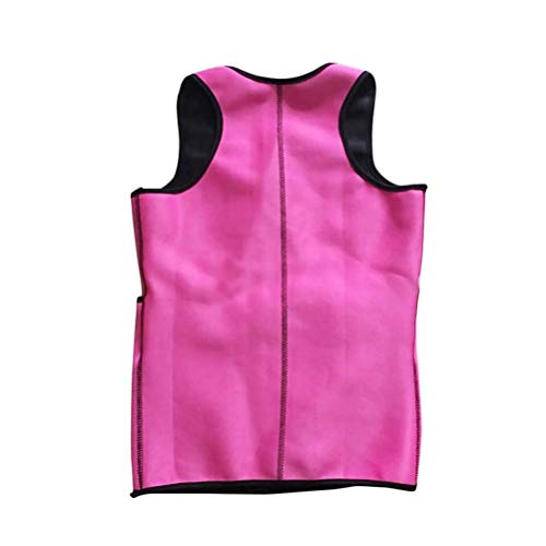 LIOOBO Chaleco Adelgazante para Sauna Entrenamiento Sudoración para Mujeres (Rosa roja)