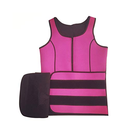 LIOOBO Chaleco Adelgazante para Sauna Entrenamiento Sudoración para Mujeres (Rosa roja)