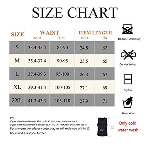 Litthing Chaleco Deportivo para Hombres Faja Reductora Adelgazante Térmica Compresión Muscular Vest para Quemar Grasa Pérdida de Peso Sudoración Sauna Gimnasio con Cremallera(Negro, S)