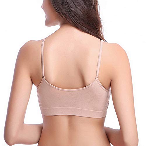 Litthing Sujetador Invisible Slim Fit sin Anillo de Acero Chaleco para Mujer la Combinación de Ropa Interior Femenina (Negro + Carne + Corazón, XL)