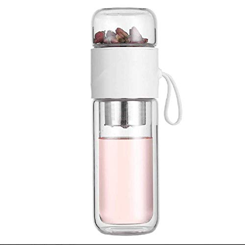 Little ants Teiere - Taza infusora de té con Filtro, 320 ml, Taza de té con infusor, Taza de té de Flor y Frutas, infusor de Frutas, de Cristal sin BPA