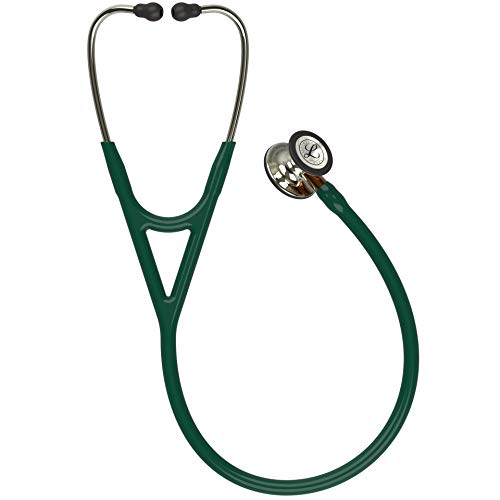 Littmann Cardiology IV Edición Vástago Especial con Grabado Incluido y Linterna Pupilar de Regalo (Champagne Edition/Verde Oscuro/Vástago Naranja)
