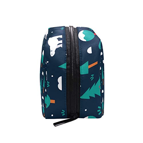LIUBT - Neceser de viaje con diseño de oso polar, organizador multifunción para mujer