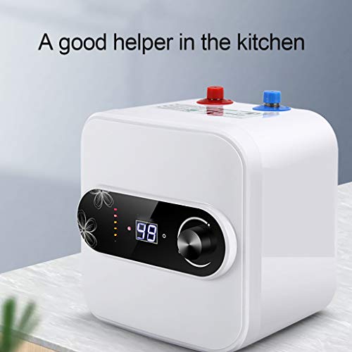 LIUHUI Calentador De Agua Instantáneo, Mini Calentador De Agua Eléctrico, Calentador De Agua Sin Tanque De 2000 W con Pantalla LCD, Calentamiento Instantáneo para Cocina O Baño (Blanco)