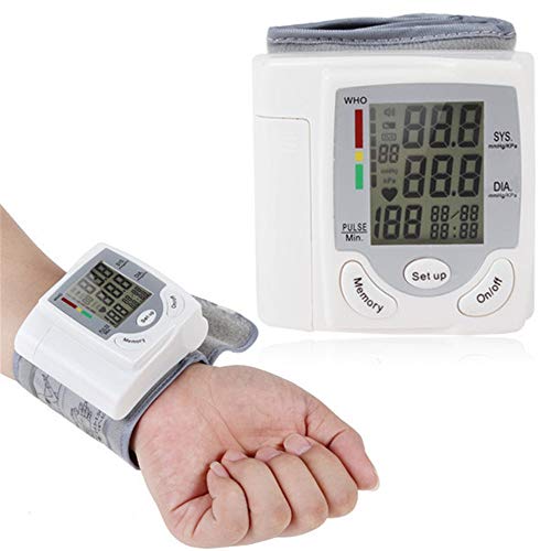 LIUXING-health Monitor de presión Monitor de presión Arterial Digital de muñeca con Pantalla Grande for Uso doméstico, Modelo de Usuario único (Color : Grey)