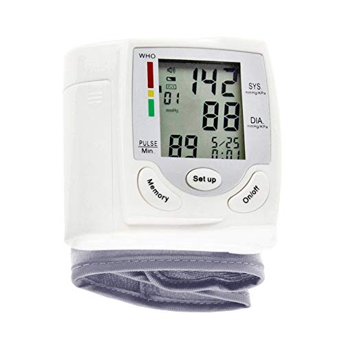 LIUXING-health Monitor de presión Monitor de presión Arterial Digital de muñeca con Pantalla Grande for Uso doméstico, Modelo de Usuario único (Color : Grey)