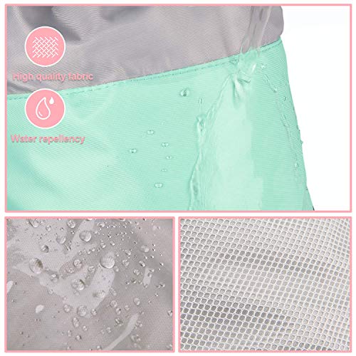 LIVACASA Neceseres para Maquillaje Mujeres con Cordones Elásticos Bolsas de Aseo Cosméticos con Asa 1 Bolsa de PVC Extraíble Ligero Verde