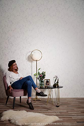 Livingwalls 368961 36896-1 Metropolitan Stories Lola Paris - Papel pintado (10,05 x 0,53 m), diseño de flores, color lila y blanco