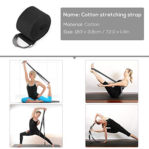 Lixada Esterilla de Yoga Antideslizante TPE Respetuoso del Medio Ambiente con Correa de Transporte y Bolsa de Almacenamiento 72x24IN