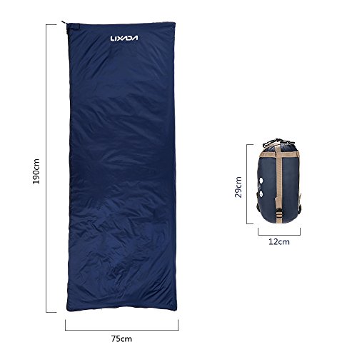 Lixada Saco de Dormir Ultraligero Compresible Multifuncional Saco de Dormir Rectangular 190 * 75cm 680g