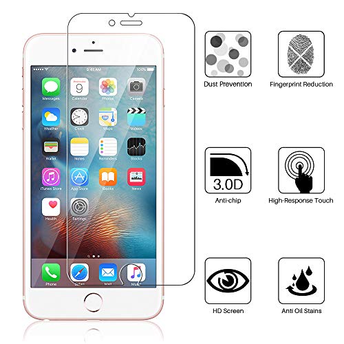 LϟK 3 Pack Protector de Pantalla para iPhone 6 Plus / iPhone 6S Plus, Cristal Vidrio Templado Premium [Dureza 9H] [Funda Compatible] [Anti-Arañazos] [Sin Burbujas] [Kit Fácil de Instalar]