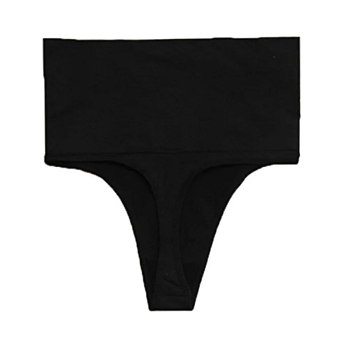 L&K-II Tanga String Body Faja Modeladora Reductora sin Costuras para Mujeres 3601 Negro S/M