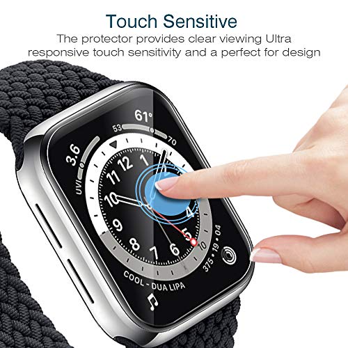 LK Protector de Pantalla Compatible con Apple Watch 44mm / 42mm Series 5/4, [6 Pack] [TPU-Film] [Adsorcion anhidra] HD Suave Protector Compatible con Apple Watch Series 6/ SE/ 5/4 44mm,LK-X-72