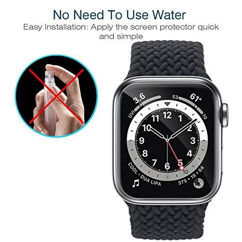 LK Protector de Pantalla Compatible con Apple Watch 44mm / 42mm Series 5/4, [6 Pack] [TPU-Film] [Adsorcion anhidra] HD Suave Protector Compatible con Apple Watch Series 6/ SE/ 5/4 44mm,LK-X-72