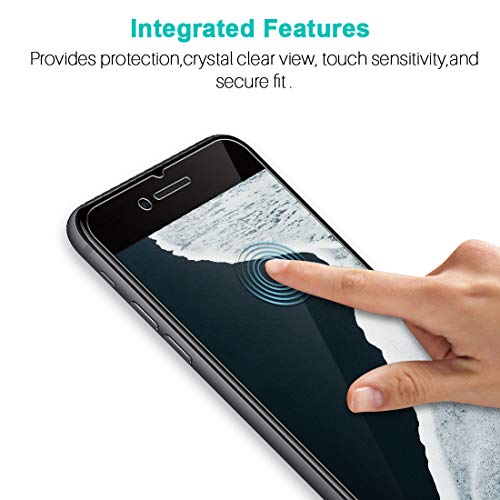 LK Protector de Pantalla para iPhone SE 2020 / iPhone SE2 Cristal Templado, [4 Pack] [9H Dureza] [Equipado con Marco de posicionamiento] [Resistente a Arañazos] Vidrio Templado Screen Protector