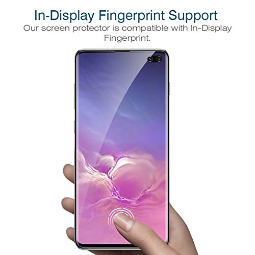 LK Protector de Pantalla para Samsung Galaxy S10 Plus Protector Pantalla, [2 Piezas] [Alta Definición y Sensibilidad] [Cobertura [Burbujas], LK-X-22