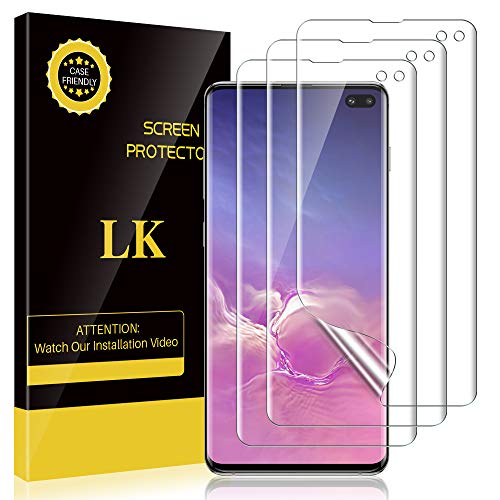 LK Protector de Pantalla para Samsung Galaxy S10 Plus Protector Pantalla, [2 Piezas] [Alta Definición y Sensibilidad] [Cobertura [Burbujas], LK-X-22