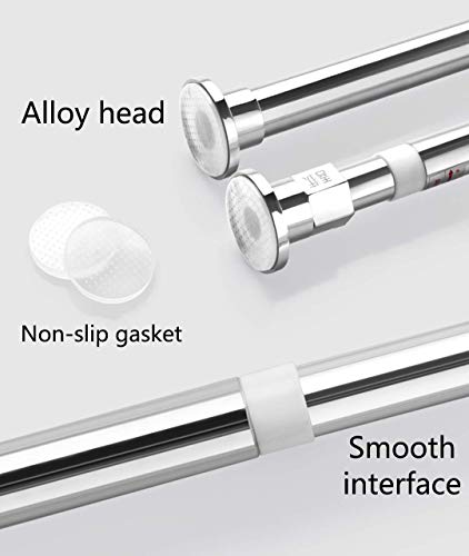 LKJH Barra de Cortina de tensión de Ducha, sin perforación Poste de Resorte Extensible Inoxidable para baño Balcón Cocina Ventana Puerta Armario-a 100-136cm (39-54cm)