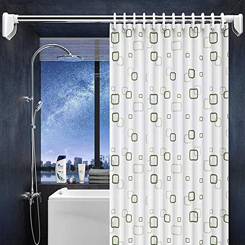 LKJH Barra de Cortina telescópica sin Taladro, Ducha Antideslizante Poste de tensión fácil de Instalar para el Dormitorio Armario con Ventana panorámica Baño-b 68-120 cm (27-47 Pulgadas)