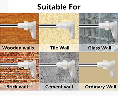LKJH Barra de Cortina telescópica sin Taladro, Espesar Poste de tensión Inoxidable para Ducha baño Cocina Dormitorio Armario Percha-a 130-240 cm (51-94 Pulgadas)