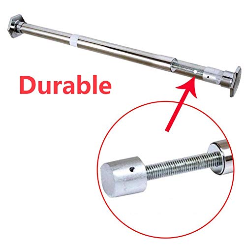 LKJH Barra de Cortina telescópica sin Taladro, Poste de tensión de Ducha Inoxidable para baño Bahía Ventana Cocina balcón Armario-a 35-55 cm (14-22 Pulgadas)