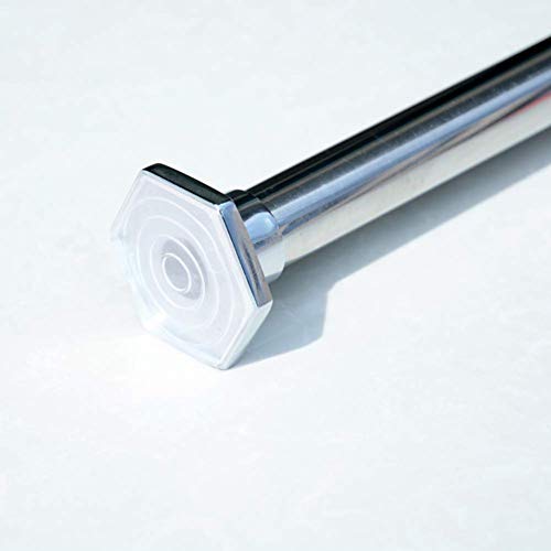 LKJH Barra de Cortina telescópica sin Taladro, Poste de tensión de Ducha Inoxidable para baño Bahía Ventana Cocina balcón Armario-a 35-55 cm (14-22 Pulgadas)