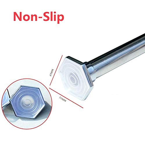 LKJH Barra de Cortina telescópica sin Taladro, Poste de tensión de Ducha Inoxidable para baño Bahía Ventana Cocina balcón Armario-a 35-55 cm (14-22 Pulgadas)