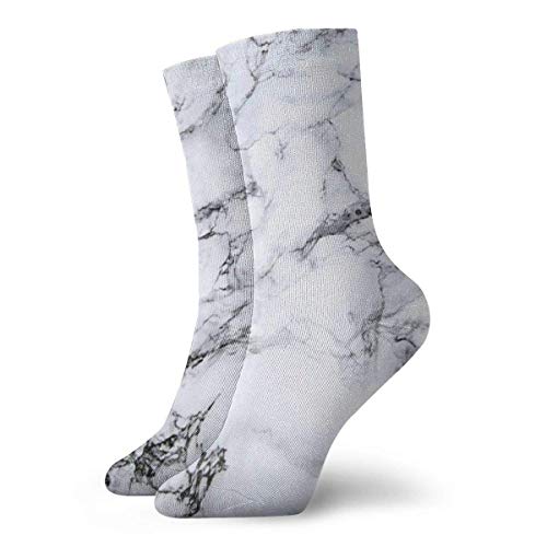 lkjhg478 Calcetines de vestir de mármol blanco Calcetines divertidos Calcetines locos Calcetines casuales para niñas Niños 30 cm / 11.8 pulgadas