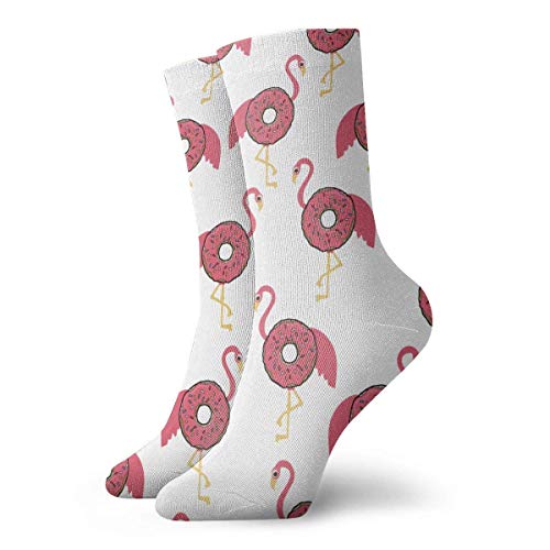 lkjhg478 Niños Niñas Locos Divertidos Flamingo Donut Calcetines divertidos Calcetines lindos del vestido de la novedad 30 cm / 11.8 pulgadas