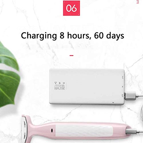 LKNJLL Avanzada Depiladora, depilación eléctrica, Inalámbrico Wet & Dry Uso, Ladies'Razor de Brazo, línea del Bikini, Axilas, piernas, Volver