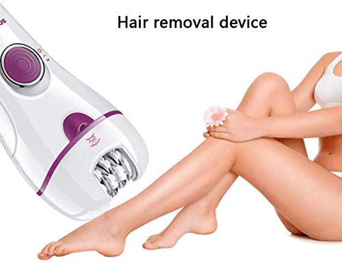LKNJLL Depiladora de la Mujer, for la depilación, Wet & Dry, removedor del Pelo Facial, Mujeres máquina de Afeitar y Recortadora, Inalámbrico, Recargable, 3 en 1 (Color : Purple)