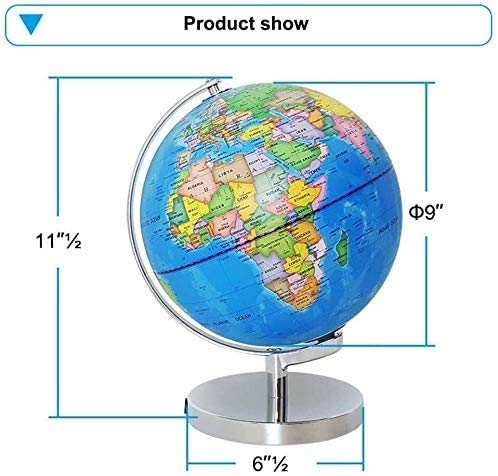 LKNJLL LED Iluminado Globo del Mundo con el Soporte - 3 en 1 for la Educación Interactiva Globo de Juguete, Light Up Globo de la Tierra, Constelación del Globo y de luz Nocturna