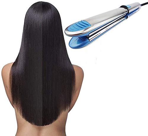 LKNJLL Y alisado del cabello rizador de 2 IN 1, Profesional Verdaderamente plancha de pelo y rizos 2 en 1 3D Tamaño de cerámica plana de hierro turmalina automática Viajes iónico Curling doble voltaje