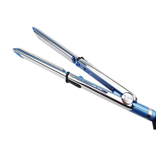 LKNJLL Y alisado del cabello rizador de 2 IN 1, Profesional Verdaderamente plancha de pelo y rizos 2 en 1 3D Tamaño de cerámica plana de hierro turmalina automática Viajes iónico Curling doble voltaje