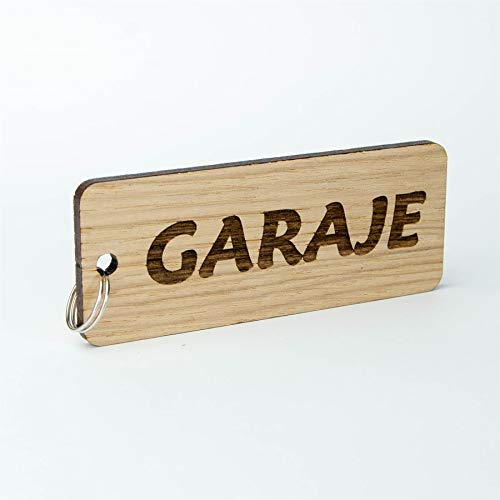Llaveros de Madera de Roble Personalizables para cobertizo, Llaves de Garaje