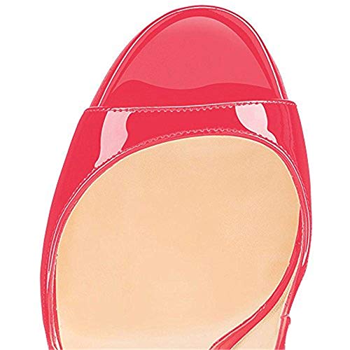 LLDKA Leopardo Abierto de tacón Alto de Las Mujeres Sandalias de Estilete Bombas de talón Abierto Gradiente,16,34