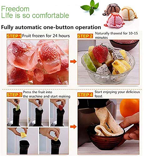 Lloow Casa Helado montajes Fabricante de máquinas, Gelato Sorbete de Yogurt Postre, máquina de Hielo Car Soft Negro 2020