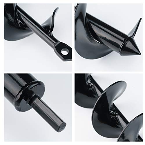 Locisne Broca de barrena, taladro espiral excavadora agujero barrena planta jardín 30*8 y 45*5cm para taladro hexagonal de 3/8 '', sembradora rápida,taladro barrena tierra Plantas lecho excavación