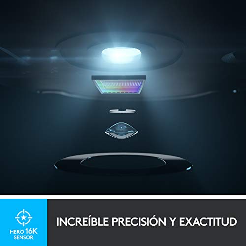 Logitech G502 LIGHTSPEED Ratón Gaming Inalámbrico, Sensor HERO 16K, 16,000 DPI, RGB, Peso Reducido, 11 Botones Programables, Batería Larga Duración, Memoria Integrada, PC/Mac - Negro